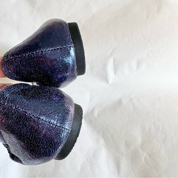 CL by LAUNDRY Blue Metallic Jeweled Rhinestones Ballet Flats Women's Size 7 - Picture 6 of 7